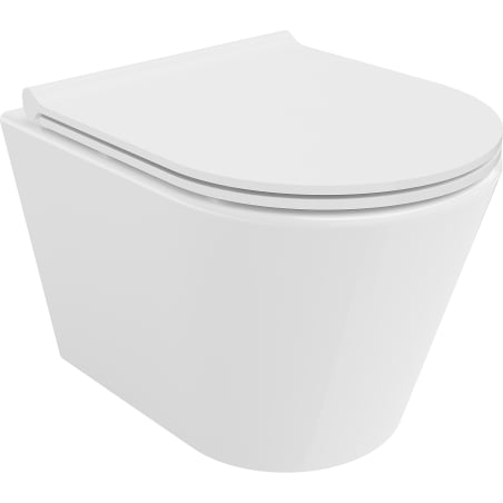 Mexen Rico vas WC Rimless Tornado cu capac slim cu închidere lentă, duroplast, alb lucios - 30720500T