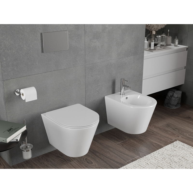 Mexen Rico vas wc fără ramă Tornado, alb lucios - 3372XX00T