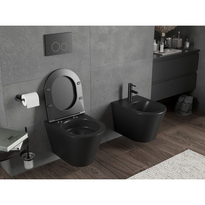 Mexen Rico vas wc Rimless Tornado, negru mat - 3372XX85T