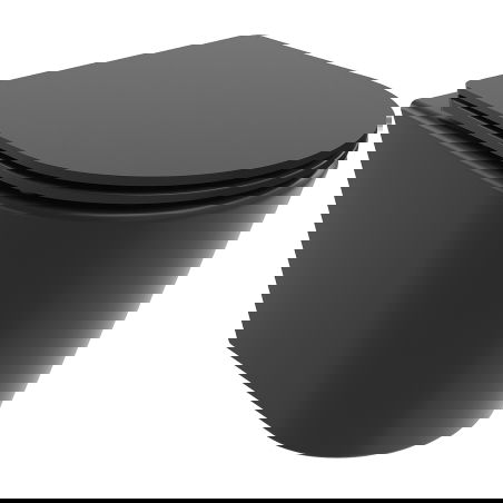 Mexen Rico vas wc Rimless Tornado cu capac cu cădere lentă slim, duroplast, negru mat - 30721085T