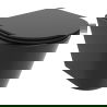 Mexen Rico WC rimless Tornado cu capac cu închidere lentă slim, duroplast, negru mat - 30721085T