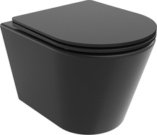 Mexen Rico vas wc Rimless Tornado cu capac cu cădere lentă slim, duroplast, negru mat - 30721085T