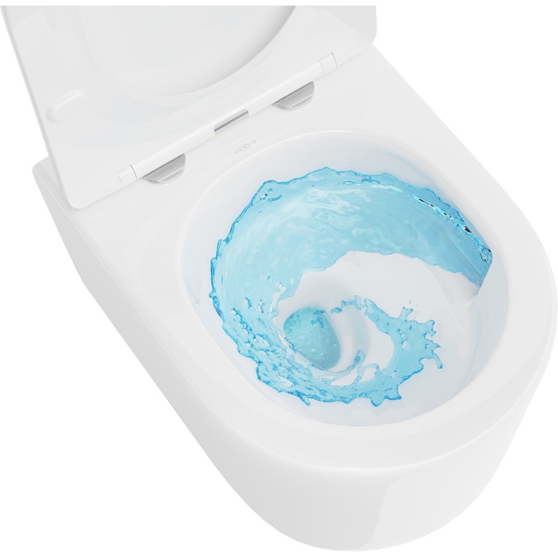 Mexen Sofia vas WC Rimless Tornado cu capac slim cu închidere lentă, duroplast, alb lucios - 30540400T