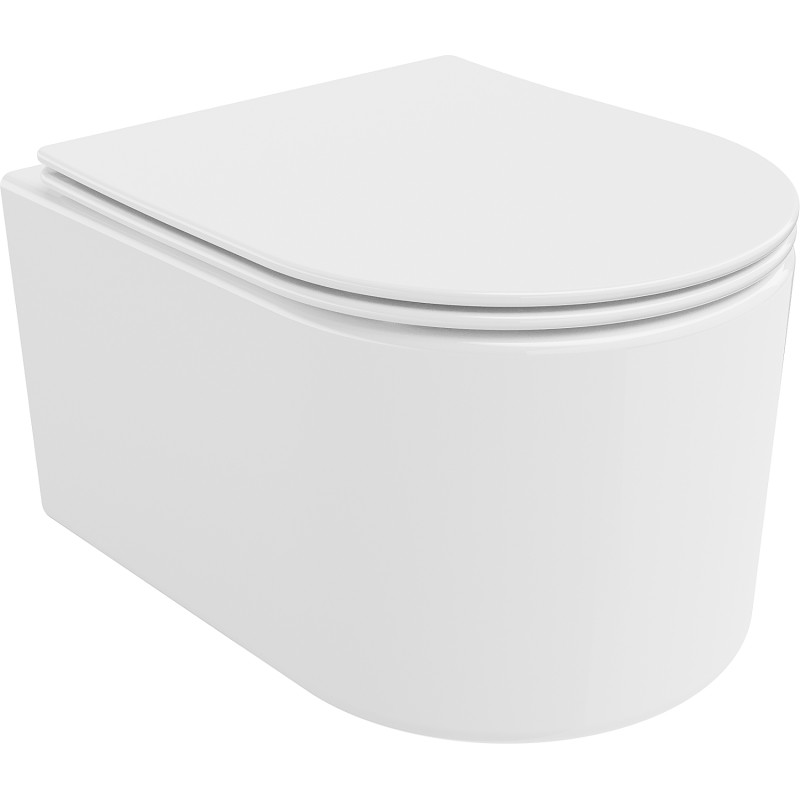 Mexen Sofia vas WC Rimless Tornado cu capac slim cu închidere lentă, duroplast, alb lucios - 30540400T