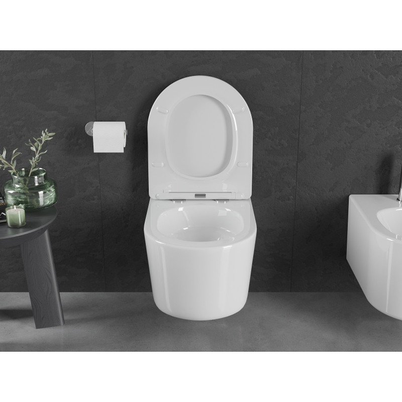 Mexen Sofia Rimless Tornado WC-csésze lassan záródó, vékony duroplaszt ülőkével, fényes fehér - 30540400T