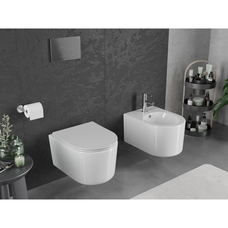 Mexen Sofia vas WC Rimless Tornado cu capac slim cu închidere lentă, duroplast, alb lucios - 30540400T