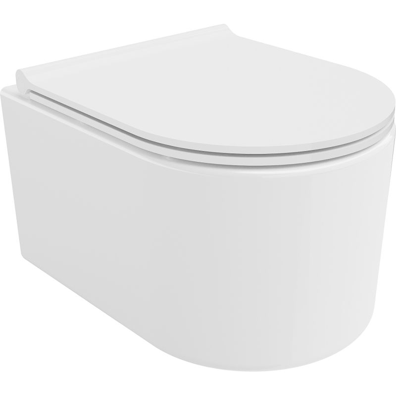 Mexen Sofia vas WC Rimless Tornado cu capac slim cu închidere lentă, duroplast, alb lucios - 30540500T
