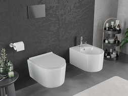 Mexen Sofia vas WC Rimless Tornado cu capac slim cu închidere lentă, duroplast, alb lucios - 30540500T