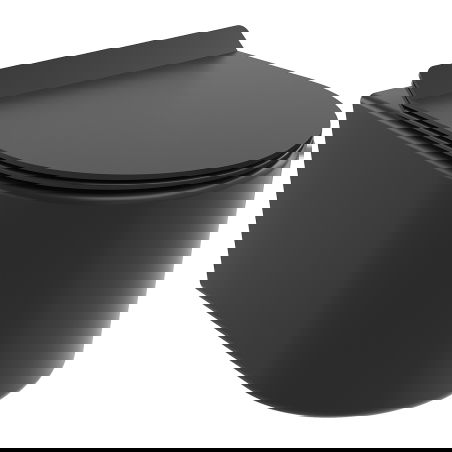 Mexen Sofia WC cu system Rimless Tornado cu capac slim soft-close, duroplast, negru mat - 30540185T
