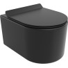 Mexen Sofia Rimless Tornado WC-csésze lassan záródó vékony üléssel, duroplast, fekete matt - 30540185T