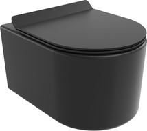 Mexen Sofia Rimless Tornado WC-csésze lassan záródó vékony üléssel, duroplast, fekete matt - 30540185T