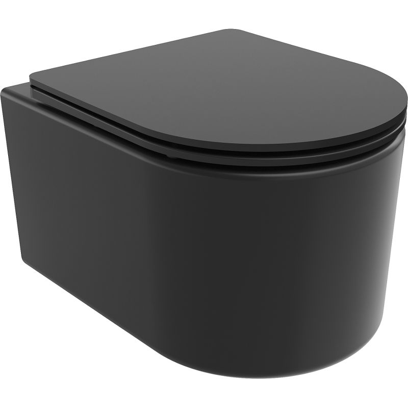 Mexen Sofia vas WC Rimless Tornado cu capac cu închidere lentă slim, duroplast, negru mat - 30541085T