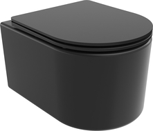 Mexen Sofia perem nélküli Rimless Tornado WC csésze lassú záródású slim duroplast ülőkével, fekete matt - 30541085T