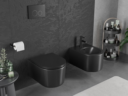 Mexen Sofia vas WC Rimless Tornado cu capac cu închidere lentă slim, duroplast, negru mat - 30541085T
