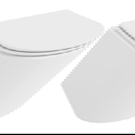 Mexen Sofia Rimless WC csésze lassú záródású slim ülőkével, duroplast, fehér fényes - 30540400