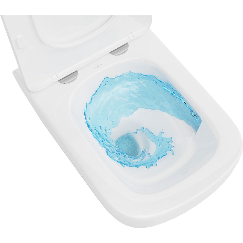 Mexen Riva Rimless Tornado WC csésze lassan lecsukódó vékony duroplast ülőkével, fényes fehér - 30630200T