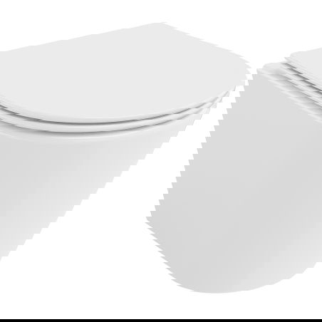 Mexen Rico vas WC Rimless Tornado cu capac cu închidere lentă slim, duroplast, alb lucios - 30720400T