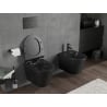 Mexen Rico vas wc Rimless Tornado cu capac cu coborâre lentă slim, duroplast, negru mat - 30720185T