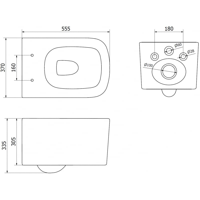 Mexen Vivo felakasztható Rimless Tornado WC perem nélküli, lassan leereszkedő duroplast ülőkével, fényes fehér - 30610200T