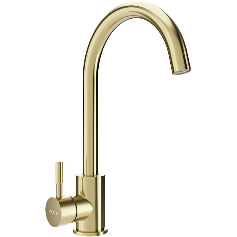 Mexen Foggia baterie de bucătărie, aurie periată - 671800-50