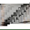 Mexen Roma cabină de duș cu uși batante 90 x 90 cm, transparent, crom + cadă Flat, negru - 854-090-090-01-00-4070