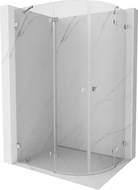 Mexen Lunar cabină de duș semicirculară cu deschidere spre stânga 80 x 70 cm, transparent, crom - 833-080L-070P-01-00