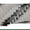 Mexen Roma cabină de duș cu uși batante 90 x 90 cm, transparent, crom + cadă Flat, negru - 854-090-090-01-00-4070