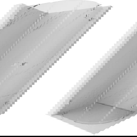 Mexen Lunar cabină de duș semirotundă batantă stângă 100 x 90 cm, transparent, crom - 833-100L-090P-01-00