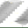 Mexen Lunar cabină de duș semirotundă cu deschidere spre stânga 90 x 70 cm, transparent, aurie - 833-090L-070P-50-00