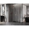 Cabina de duș semicirculară cu deschidere spre stânga Mexen Lunar 90 x 80 cm, transparent, aur roz - 833-090L-080P-60-00