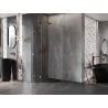 Mexen Lunar cabină de duș semirotundă pivotantă 70 x 70 cm, transparentă, cupru periat - 833-070L-070P-65-00