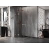 Mexen Lunar cabină de duș semirotundă pivotantă 70 x 70 cm, transparentă, cupru periat - 833-070L-070P-65-00