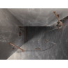 Mexen Lunar cabina de duș semicirculară cu ușă batantă stânga 100 x 90 cm, transparentă, cupru periat