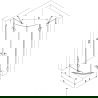 Cabină de duș semicirculară Mexen Lunar, cu deschidere, 70 x 70 cm, transparent, gri armă periat - 833-070L-070P-66-00