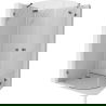 Cabina de duș semicirculară cu ușă batantă stânga Mexen Lunar 100 x 80 cm, transparent, gri armă periat - 833-100L-080P-66-00