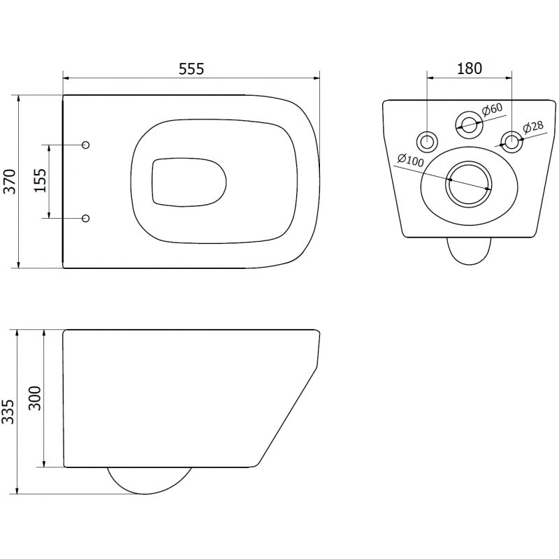 Mexen Riva vas WC Rimless Tornado cu capac cu cadere lentă slim, duroplast, alb lucios - 30630200T