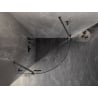 Mexen Lunar cabină de duș semicirculară batantă 70 x 70 cm, transparentă, gun metal - 833-070L-070P-95-00