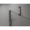 Mexen Lunar cabină de duș semicirculară batantă 70 x 70 cm, transparentă, gun metal - 833-070L-070P-95-00