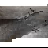 Mexen Lunar félköríves zuhanykabin bal oldali nyíló 80 x 70 cm, átlátszó, gun gray szálcsiszolt - 833-080L-070P-66-00