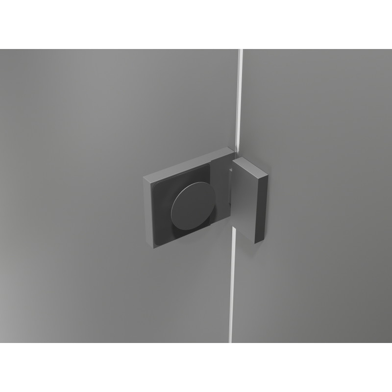Mexen Lunar félköríves zuhanykabin balra nyitható 90 x 70 cm, átlátszó, gun metal - 833-090L-070P-95-00
