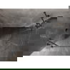Mexen Lunar cabină de duș semirotundă cu deschidere pe stânga 100 x 70 cm, transparentă, gun metal - 833-100L-070P-95-00