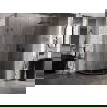 Mexen Lunar cabină de duș semicirculară cu balamale pe dreapta 90 x 80 cm, transparent, gri armă periat - 833-090P-080L-66-00
