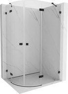 Mexen Lunar cabină de duș semicirculară cu deschidere dreapta 100 x 70 cm, transparentă, neagră - 833-100P-070L-70-00