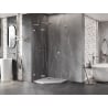 Cabină de duș pentagonală cu balamale pe partea stângă Mexen Lunar L 80 x 80 cm, transparentă, crom - 831L-080L-080P-01-00-L