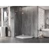Mexen Lunar L cabină de duș pentagonală rabatabilă stânga 90 x 80 cm, transparent, crom - 831L-090L-080P-01-00-L