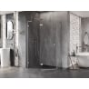 Mexen Lunar L cabină de duș pentagonală pivotantă pe stânga 100 x 80 cm, transparentă, crom - 831L-100L-080P-01-00-L
