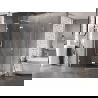 Mexen Lunar L cabină de duș pentagonală pivotantă stânga 100 x 90 cm, transparentă, albă - 831L-100L-090P-20-00-L