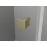 Mexen Lunar L cabină de duș pentagonală cu deschidere stânga 90 x 90 cm, transparentă, auriu periat - 831L-090L-090P-55-00-L