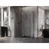 Mexen Lunar L cabină de duș pentagonală pivotantă stânga 100 x 80 cm, transparent, aur roz - 831L-100L-080P-60-00-L