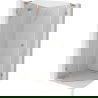 Mexen Lunar L ötszögletű zuhanykabin balra nyíló 80 x 80 cm, átlátszó, csiszolt réz - 831L-080L-080P-65-00-L